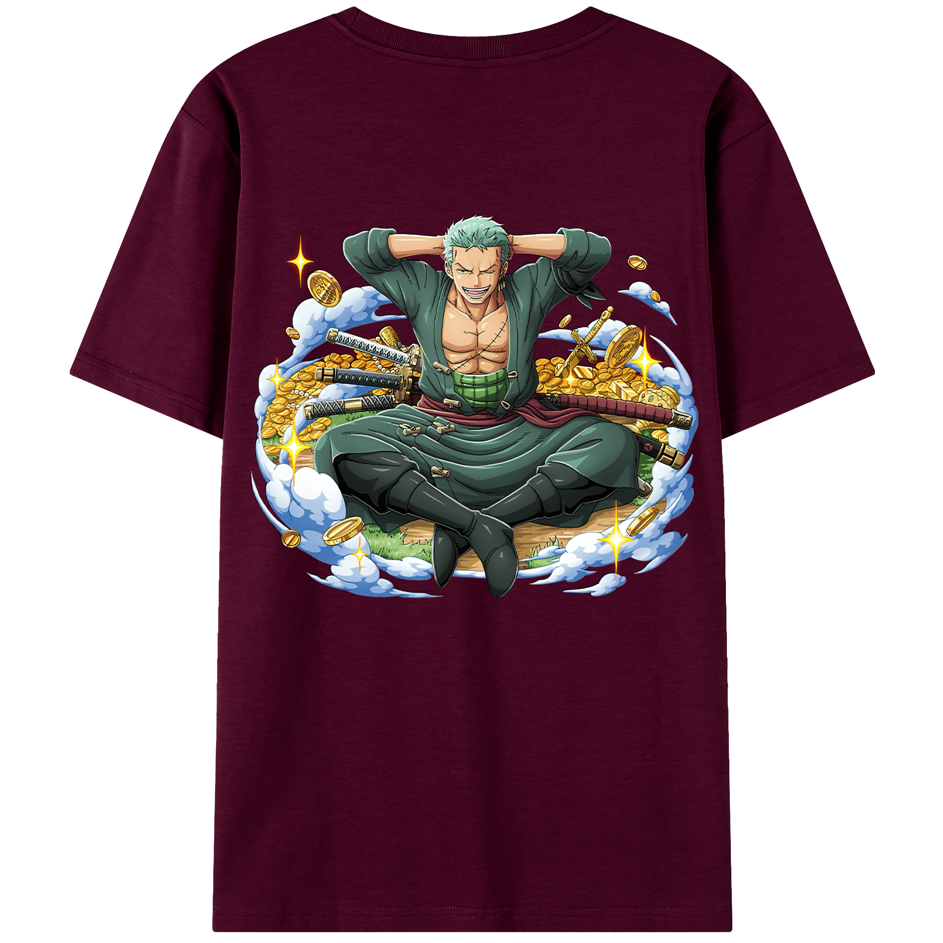 ワンピース ロロノア・ゾロ ONE PIECE Roronoa Zoro レディース半袖Tシャツ(バックプリント)